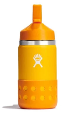 Hydro Flask 12 Oz Kids' Wide Mouth Bottle With Straw Lid - Canary