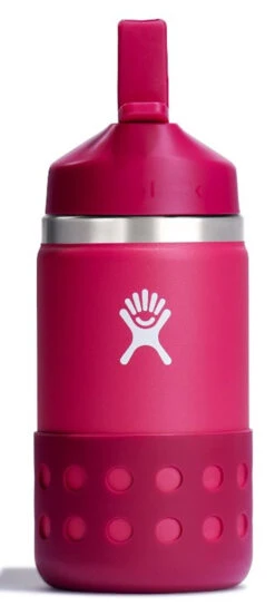 Hydro Flask 12 Oz Kids' Wide Mouth Bottle With Straw Lid - Peony