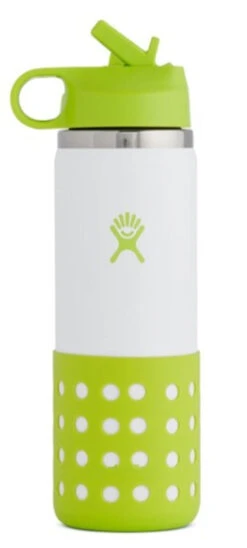 Hydro Flask 20oz Kids Wide Mouth Bottle - White/Jungle