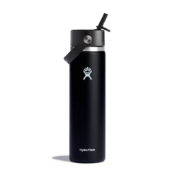 Hydro Flask 24 Oz Wide Mouth Bottle With Flex Straw Cap - Black