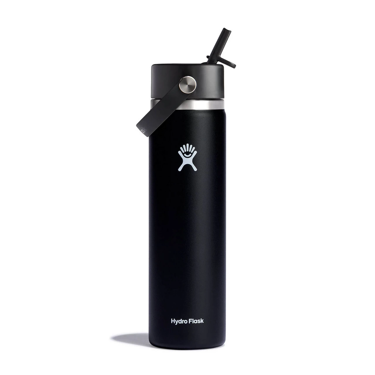 Hydro Flask 24 Oz Wide Mouth Bottle With Flex Straw Cap - Black 3 Hydro Flask 24 Oz Wide Mouth Bottle With Flex Straw Cap - Black